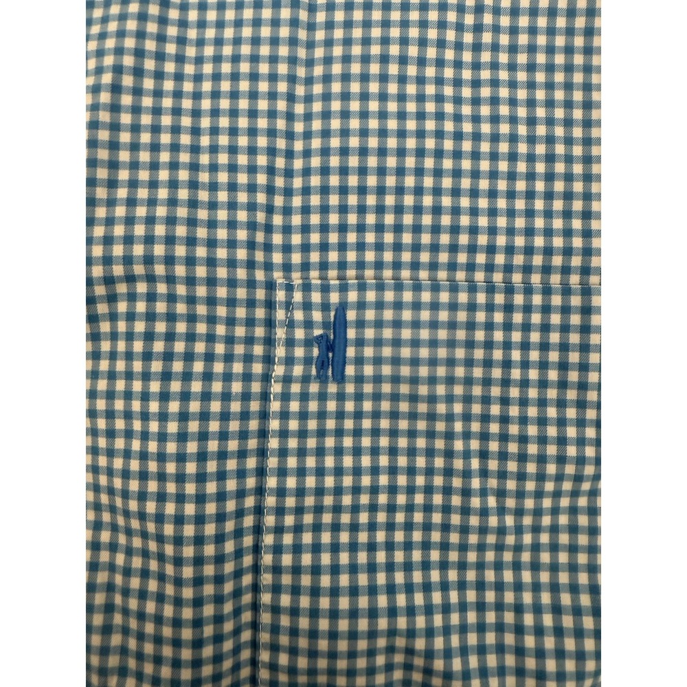 Johnnie O Prep-Formance Men's XL Long Sleeve Button Down Shirt Blue Gingham - Picture 6 of 9